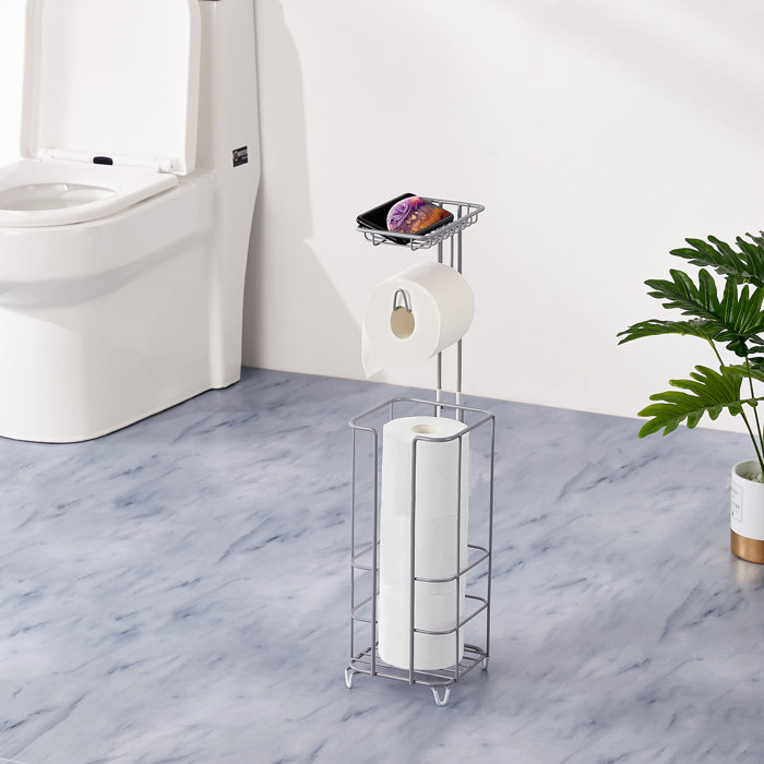 ZCCZ Bathroom Toilet Tissue Holder Stand Toilet Roll Holder Stand ...